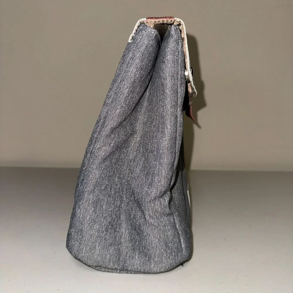 NWOT Foundry Dyer Lunch Bag Grey White Snack Zippered Insulated Tote Work School